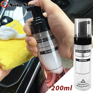 Recipiente de shampoo para lavagem interior do carro, frasco de recarga de diluição, 200ml, cabeça de prensa portátil, garrafa dispensadora de animais de estimação, anti-químico